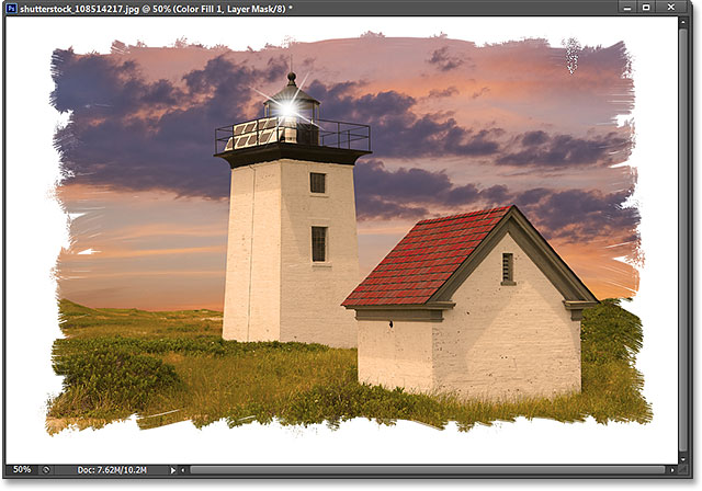 The Foreground and Background color swatches in the Tools panel. Image © 2013 Photoshop Essentials.com