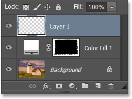 The Layers panel showing the newly added layer. Image © 2013 Photoshop Essentials.com