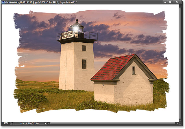 The Foreground and Background color swatches in the Tools panel. Image © 2013 Photoshop Essentials.com