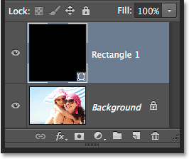 The Layers panel showing the new Shape layer. Image © 2014 Photoshop Essentials.com