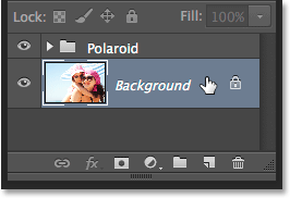 Selecting the Background layer. Image © 2014 Photoshop Essentials.com