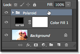Selecting the layer group in the Layers panel. Image © 2014 Photoshop Essentials.com