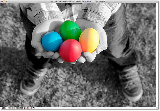 Photoshop selective coloring effect. Image © 2012 Photoshop Essentials.com