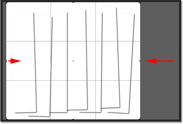 Resizing the cropping box around the panels. Image © 2014 Photoshop Essentials.com.