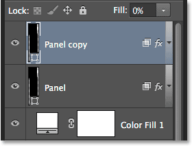 The Layers panel showing the copy of the Panel layer. Image © 2014 Photoshop Essentials.com.