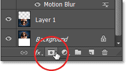 The Layer Mask icon in the Layers panel. Image © 2013 Photoshop Essentials.com