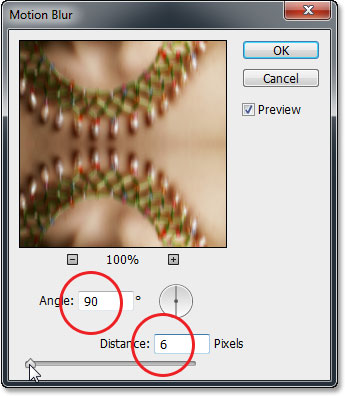 The Motion Blur dialog box and options in Photoshop CS6. Image © 2013 Photoshop Essentials.com