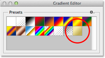 Saving the custom gradient in the Gradient Editor. 