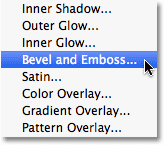 The Bevel and Emboss layer style. Image © 2010 Photoshop Essentials.com.