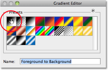 Photoshop Gradient Editor. Image © 2010 Photoshop Essentials.com.