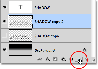The Layer Mask icon in the Layers panel in Photoshop. Image © 2010 Photoshop Essentials.com.