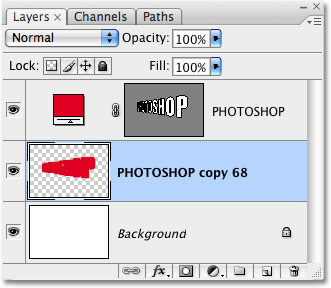 The layers are now merged into one. Image © 2009 Photoshop Essentials.com