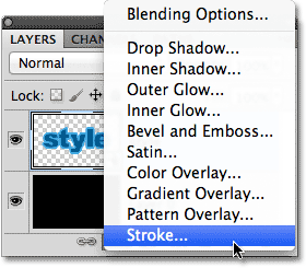 Adding a Stroke layer effect to the Smart Object. 