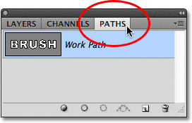 The Paths panel in Photoshop. Image © 2011 Photoshop Essentials.com