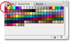 The Swatches palette in Photoshop. Image © 2009 Photoshop Essentials.com