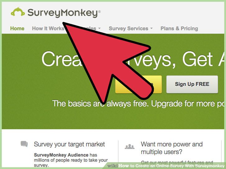 Image titled Create an Online Survey With Surveymonkey Step 1